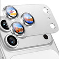 Uyiton for iPhone 17 Pro Camera Lens Protector, Metal Frame Glass Cover | Not Easy to Break, Strong Adsorption, Case-Friendly, Metal 9H Sapphire Glass Rear Camera Screen Cover, Silver by Uyiton
