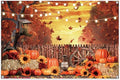 Fall Banner 10x7ft Polyester Harvest Hay Farm Pumpkin Patch Backdrop Sunflower Maple Photo Backdrops Thanksgiving Banner Decorations for Party by Leowefowa