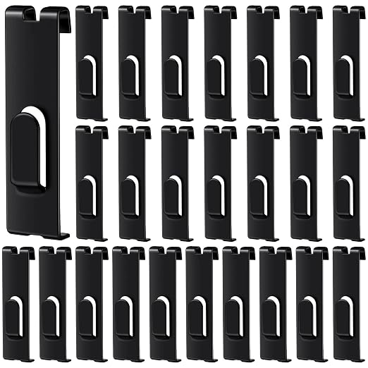 Oudain Metal Grid Wall Hangers Grid Wall Display Notch Hooks Accessories for Photo Frame Painting Arts Center(Black,25 Pcs) by Oudain