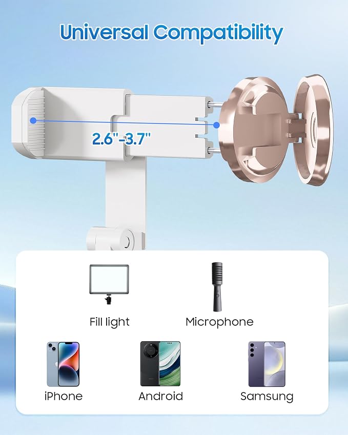 67" Selfie Stick Tripod with Wireless Remote for iPhone and Android | All-in-One Extendable Design, Compact Folded Size for Selfies, Video Recording, Live Streaming, Vlogging and Travel - Image 6