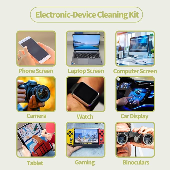 2 Pcs Car Screen Cleaner Accessories, Hatstart Electronic Touch Screens Cleaning Kit for LCD Display TV Laptop Computer Tablet PC Flat Screens, Works with iPhone iPad MacBook Pro, Yellow - Image 4