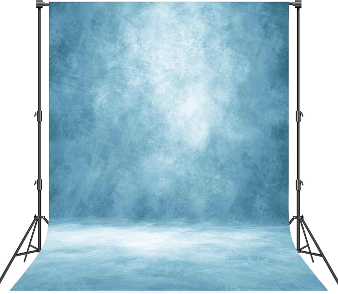 Abstract Photography Backdrop for Photoshoot 8x12ft, Light Blue,No Stand | Professional,Polyester Fabric,Roller Pocket on Top,Vintage Portrait Photo Props Booth Background,Photoshoot Studio by Haboke