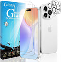 2 Pack Tempered Glass Screen Protector for iPhone 14 Pro Max | with 2 Pack Camera Lens Protector, Anti Scratch, Bubble Free, Case Friendly by Unknown