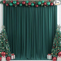 10x10ft Wrinkle Free Hunter Green Backdrop Curtain for Parties Soft Fabric Drapes Wedding Dark Green Curtain Backdrop for Birthday Party Decorations Background for Photography 5x10ft,2 Panels by ESGOTBME