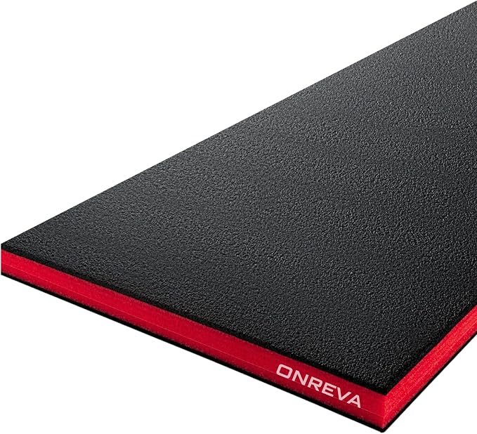ONREVA Tool Box Foam Organizer 48x16x1 inch 1PC, Kaizen Sheets for Pro Tool Control, Custom Tool Shadow Inserts for Cases & Drawers, High Density Polyethylene Foam, Black with Red by ONREVA