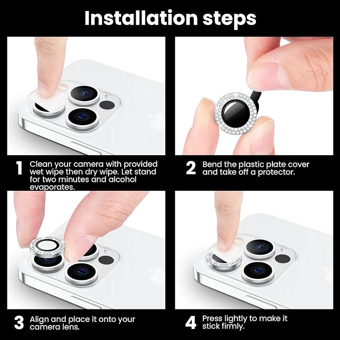 Tensea Camera Lens Protector Compatible for iPhone 17 Pro Max/17 Pro/15 Pro Max/15 Pro/16 Pro Max/16 Pro/14 Pro Max/14 Pro, Metal Tempered Glass Cover Camera Screen Protector Accessories,Case Friendly - Image 7