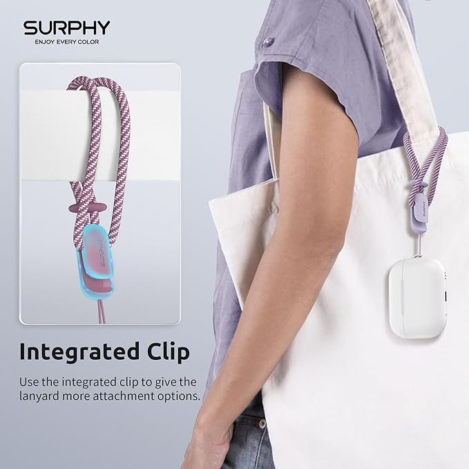 SURPHY 2 Pack Phone Lanyard, Phone Wrist Strap for Case, Camera Wrist Strap | Ultra-Light 2-Color Braided Phone Strap, Cellphone Charm Strap, Anti-Lost Wrist Lanyard for Women and Men,Lilac Lilac Purple - Image 3