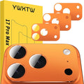 YWXTW [0 Bubbles for iPhone 17 Pro Max Camera Protector, Full Coverage Tempered Glass Lens Screen Protector for iPhone 17 Pro Max Accessories, Case Friendly, HD Clear, 3 Pack (Cosmic Orange) by YWXTW
