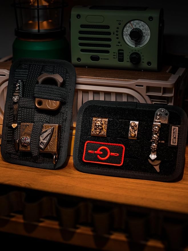 TACTICAL_GEEK TCM2 Mini EDC Organizer Board, Anti-Slip Elastic Woven Board,Bag Insert Panel for Small Gear, Backpack Accessories for Everyday Necessary Gadget (Black) - Image 7