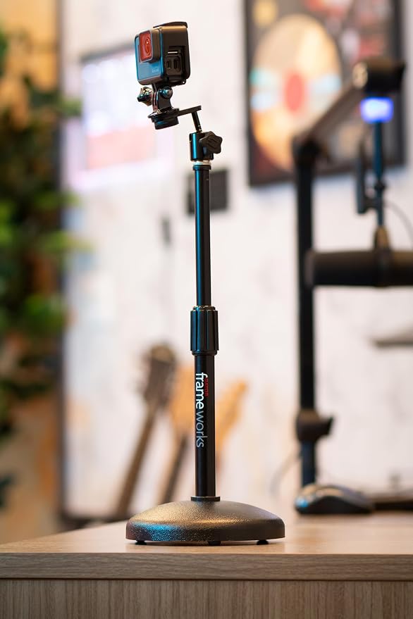 Gator Frameworks Camera Mount Mic Stand Adapter (GFW-MIC-CAMERA-MT) | Ball-and-Socket Head, Standard 1/4-20 Camera Threads, 360-Degree Rotation, 180-Degree Tilt - Image 7