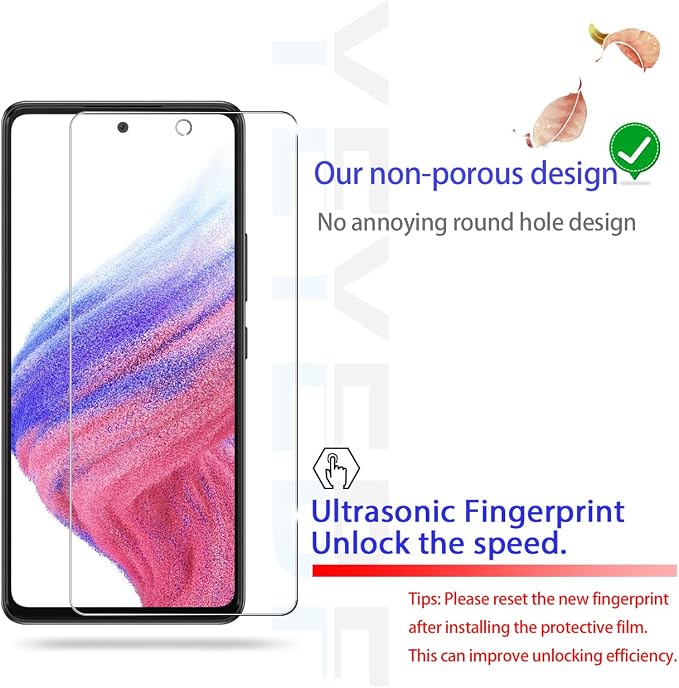 Galaxy A53 5G Premium Tempered Glass Screen Protectors, [2 Pack] [Anti-scratch] [3D Glass] [Case-Friendly] Screen Protector Glass for Samsung Galaxy A53 - Image 4