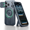 Dexnor for iPhone 17 Pro Case, [Built-in Flip Camera Cover & Camera Control Cover & Kickstand], Compatible with MagSafe, Heavy-Duty Rugged Shockproof Magnetic Phone Cover, 6.3 inch Navy Blue by Dexnor