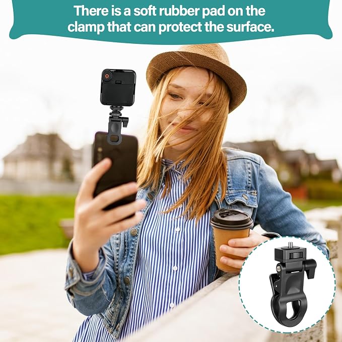 Selfie Phone Light Clip – Portable Clip-On Light for Phone, Camera, Laptop, Webcam, Tripod with 1/4" Thread Mount, Compatible for Zoom or Video Call - Image 4