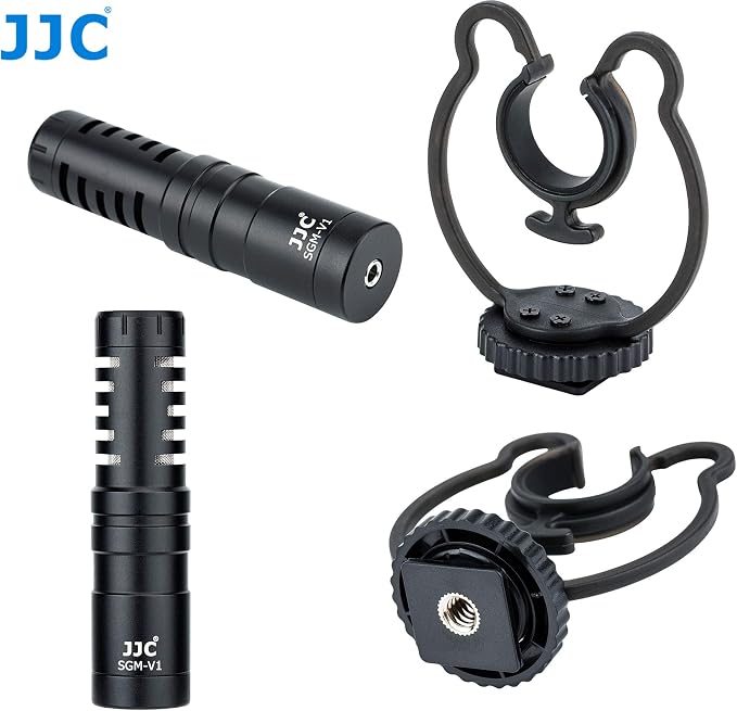 JJC SGM-V1 Shotgun Video Microphone, Cardioid Microphone Condenser Mic Vdeomicro w/Shock Mount, Furry Foam Windscreen, Electret Condenser, 3.5mm TRS TRRS Cable, for Andoid Phone DSLR Camcorder - Image 7