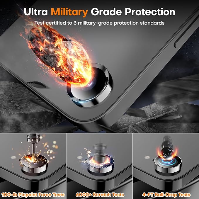 Camera Lens Protector for iPhone 17e/iPhone 16e- Black | 9H Tempered Glass, Metal Individual Camera Cover, Accessories, Anti-drop, Case Friendly, HD Clear, Anti-Scratch - Image 5