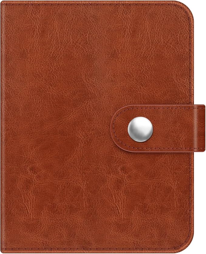 Fintie Mini Photos Album Book for 2x3 Inch Films - 52 Pockets Small Albums | For Fujifilm Instax Mini, Polaroid Hi-Print Pictures, Portable Kpop Photocard Holder, Travel Memory Book, Vintage Brown - Image 8