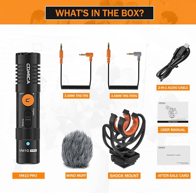 COMICA VM10 PRO Universal Video Microphone - Adjustable Gain, USB C Digital Output, Monitoring - Shotgun Mic for Camera, Smartphone, Tablet, PC - Ideal for Vlogging, Live Streaming, and Recording - Image 7