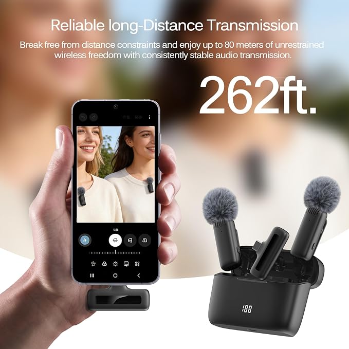 Labstandard Wireless Lavalier Lapel Microphone for iPhone, iPad, mini Video Recording Mic for Interview Video Podcast Vlog YouTube & Livestream, Noise Reduction, Plug & Play (J13 Pro) - Image 5