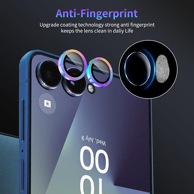 Camera Lens Protector for Samsung Galaxy Z Flip 7,1 Pack | Tempered Metal Glass Camera Cover, HD Clear Anti-Scratch Lens Screen Protector Film,Case Friendly,Colorful Titanium - Image 6