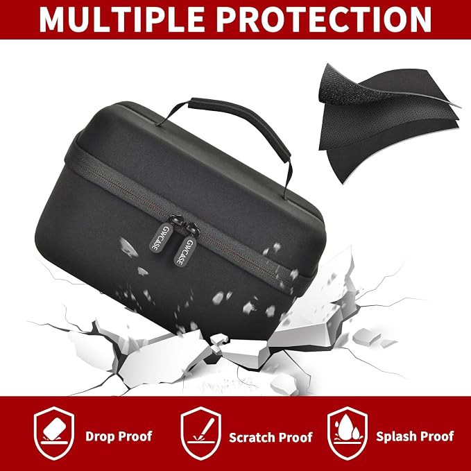GWCASE Camera Case for Canon EOS R50 R100 T7 R5/R6 with Kit Lens, M | Shockproof EVA Hard Shell, Soft Interior; Detachable Divider, 4 Mesh Pockets; Crossbody Strap; Travel & Daily Carry,Box Only - Image 5