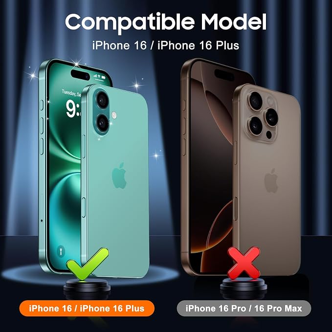 UniqueMe for 3 Pack iPhone 16/16 Plus/iPhone 17 Camera Lens Protector | Drop Protection, Case Friendly, 9H Tempered Glass, Camera Cover Screen, Update New Version - Image 7