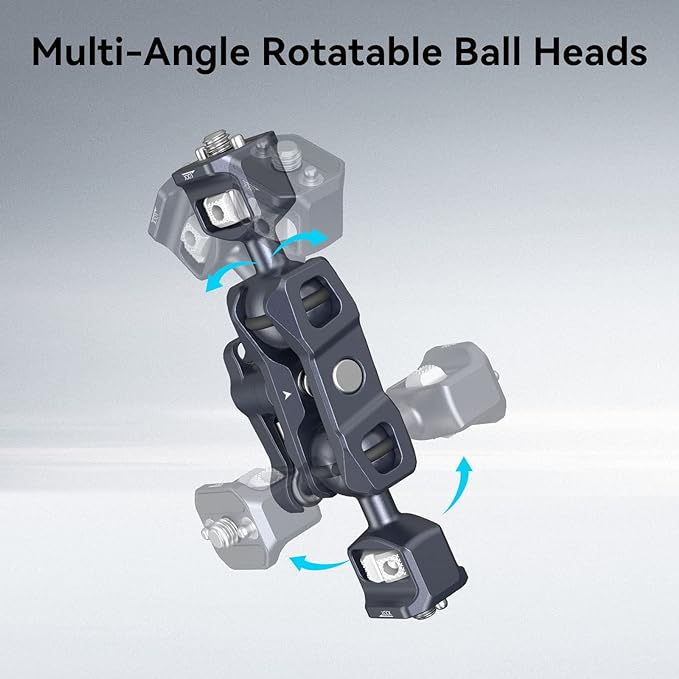 SMALLRIG Camera Magic Arm, Flexible Articulating Arm with 1/4'' Screws | Field Monitor Mount with Dual Ballhead, for DSLR, Action Camera, LED Light, Flash - Image 2
