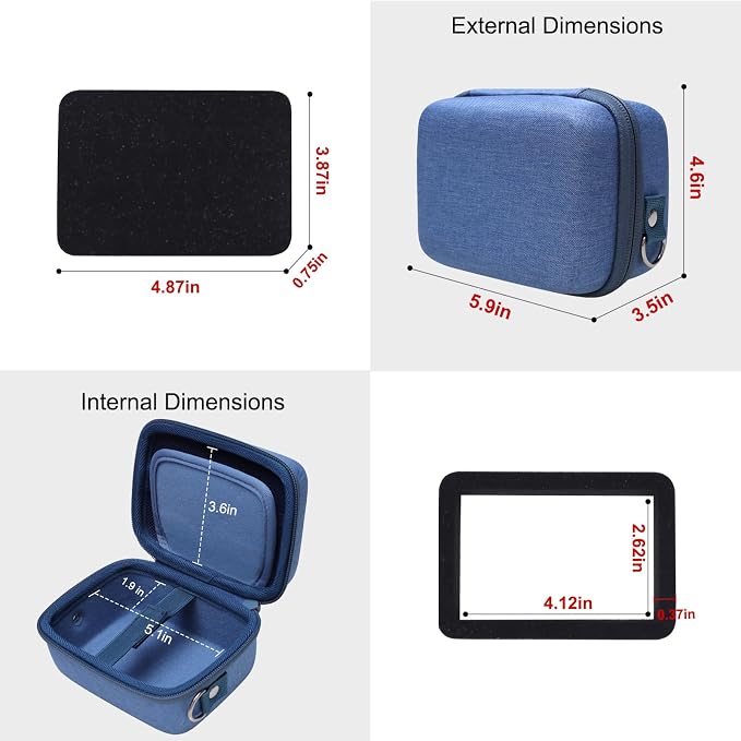 Camera Case Bag Compatible with Canon PowerShot G7 X Mark III, Mark II, SX740 HS, Sony ZV-1, KODAK PIXPRO WPZ2 Digital 4K Vlogging Camera, Point and Shoot 4K Video Camera Bag, Blue (Case Only) - Image 3