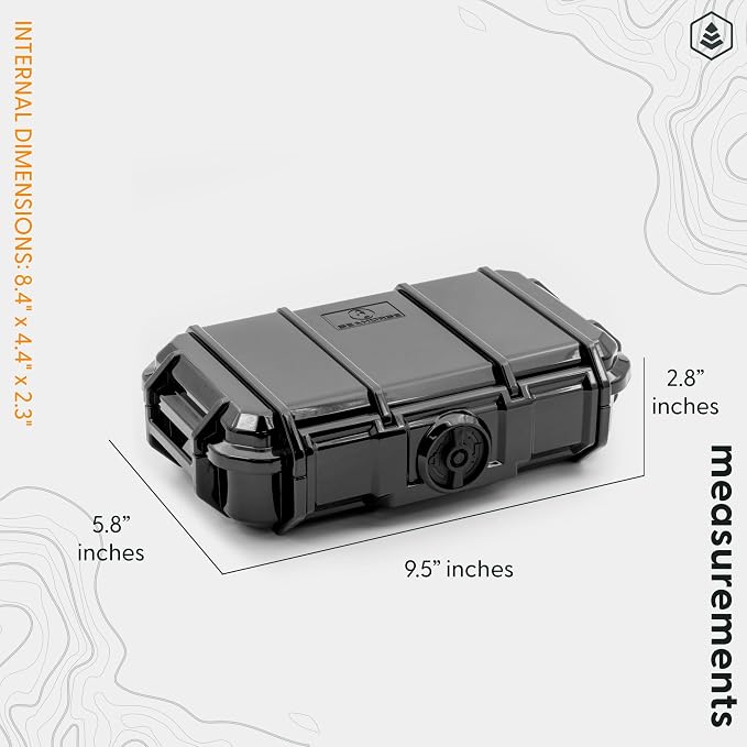 Evergreen Dry Box Tech Organizer – For Camera, Cables, Hard Drives, Memory Cards, Keys, Compatible with GoPro, Airtags (Medium, Rubber Boot, Black) - Image 6