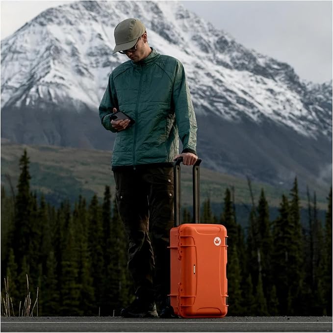 NANUK 935 Hard Case for Camera & Lenses with Padded Divider – Waterproof Equipment Case with Wheels, 22” x 14” x 9” – Dustproof, Impact Resistant, Carry-On Approved for Most Airlines – Orange | 22' x 14' x 9' - Dustproof, Padded Divider - Waterproof Eq... - Image 2