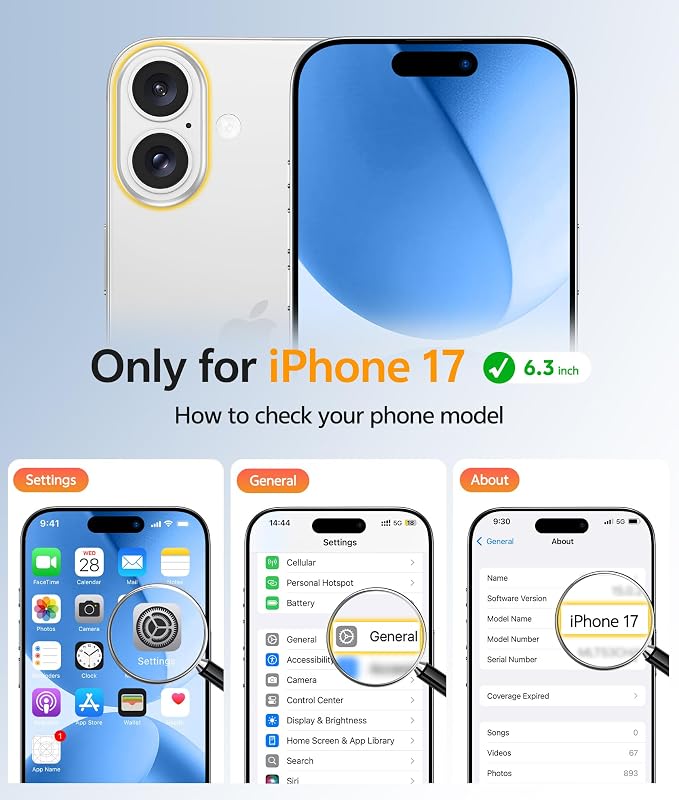 FNTCASE for iPhone 17 Case, Compatible with Magsafe, Glass Screen Protector | Full Camera Protection, Translucent Matte, 14FT Military Grade Drop Proof, Shockproof Protective Phone Cover, Ice Blue - Image 2