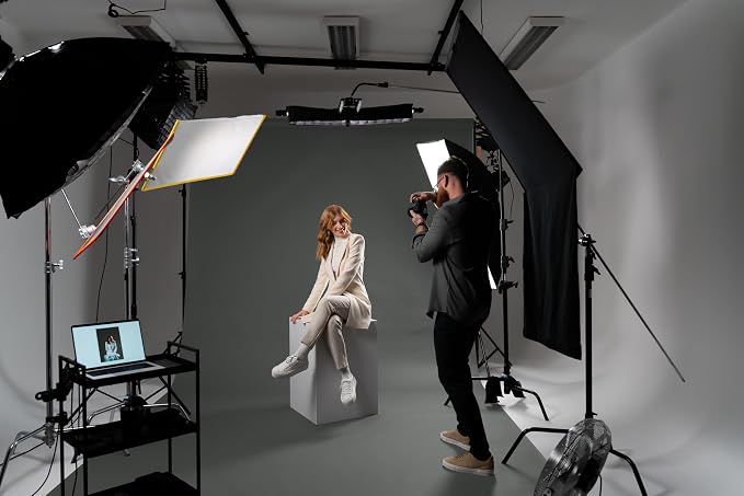 Denny Mfg Seamless Paper Backdrop for Photoshoot, Dark Grey, 86 in x 36 ft | Backdrop Roll, Matte Finish for Portraits, Product Photos and Video Shoots, Includes Free Roll Gaffer Tape (2 in x 13 ft) - Image 3