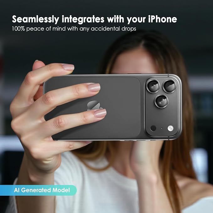 Camera Lens Protector for iPhone 17 Pro & 17 Pro Max, Titanium | AR+AF, 9H Tempered Glass, Individual Metal Ring, Anti Glare, Fall Protection, Camera Screen Cover - Image 7