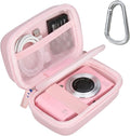 Digital Camera Case for FJFJOPK/for Lecnippy 4K Vlogging Camera/SECHKISS/Fleafer Upgrade FHD 1080P Digital Camera with Mesh Pocket for Accessories SD Card Cable (Case Only) (Pink) by Unknown