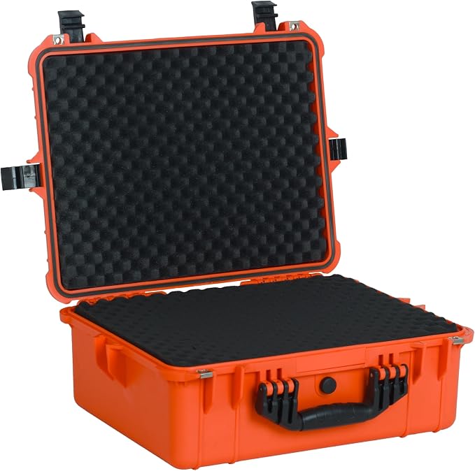 MEIJIA All Weather IP67 Waterproof Hard Camera Case,Hard Protective Case,Hard Case with Customizable Foam,Fit Use of Drones,Camera,Equipments,Pistols(Orange,20.62 x16.85x8.11inches) - Image 6