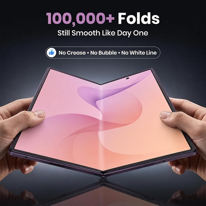6 Pack for Samsung Galaxy Z Fold 7 / Z Fold 8 Ultra Screen Protector | with Camera Lens Protector, Touch Sensitive, Anti-Scratch, Case Friendly, Bubble-Free, HD Clear - Image 5