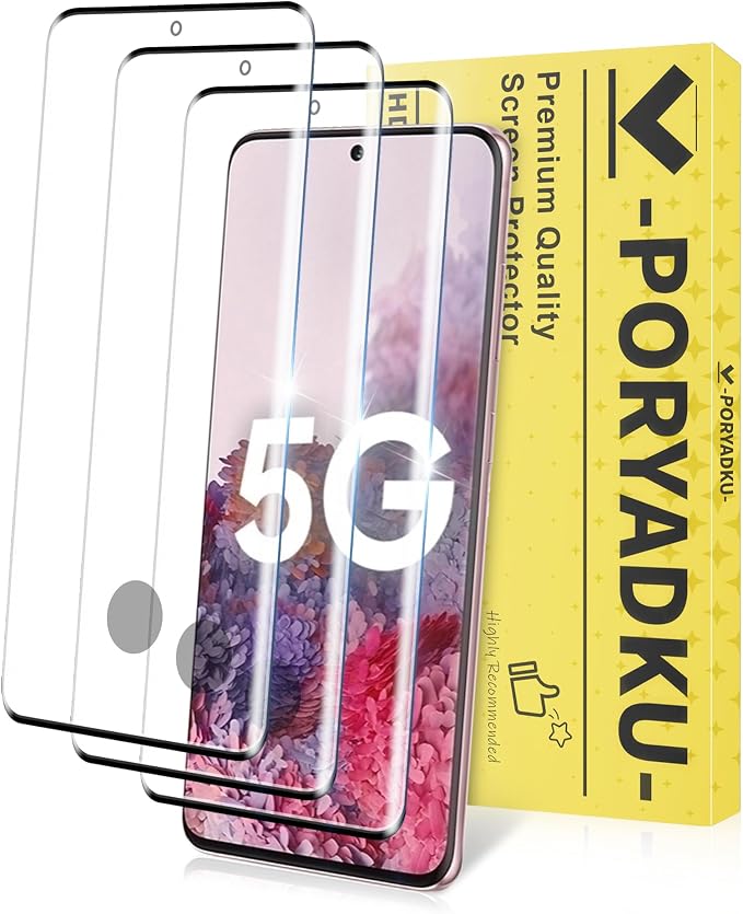 3 Pack for Samsung Galaxy S20 Screen Protector | Fingerprint Compatible, 9H Tempered Glass Full Coverage, Anti-Scratch, Case Friendly, HD Clear, Bubble-Free by MoShieldwishscreen