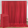 40ft x 10ft Wrinkle Free Red Backdrop Curtains for Parties, 8 Panels 5x10ft Silky Polyester Photo Backdrop Drapes for Christmas Weddings Birthday Party Photography Background Decor by ENJOYYOURPARTY