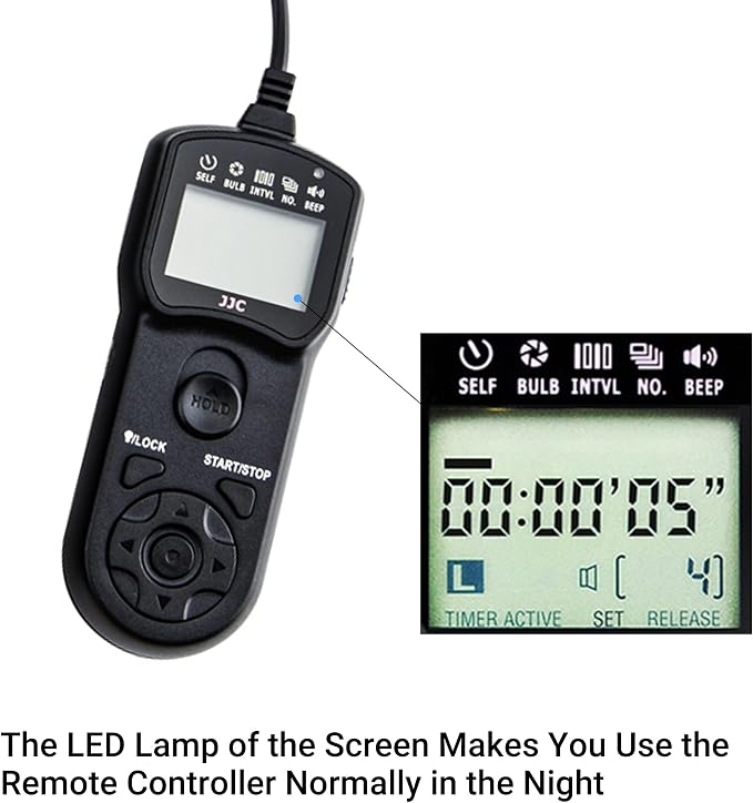 JJC Intervalometer Timer Remote for Canon EOS R1 R5 Mark II R5 R3 6D II 7D - Image 7