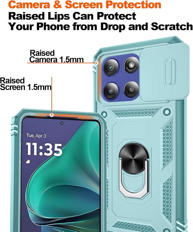 Gritup for Motorola Moto G Stylus 5G 2026 Case: G Stylus 5G 2025 Case with Screen Protector*2 [Magnetic Stand] [Slide Camera Cover] Shock Proof Military-Grade para G Stylus-5G-2025 Green - Image 4