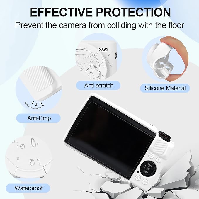 Case with Removable Lens Cover for Canon G7X Mark II/G7XII Camera(White) | Soft Silicone Camera Protective Case,Slim Fit,Anti-Scratch,Dustproof,Shockproof,Camera Accessories,For Travel,Daily Use - Image 2