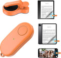 Remote Control Page Turner for Kindle Paperwhite Oasis Kobo eReaders,Kindle Clicker Page Turner Accessories for iPhone,iPad, Android Tablets Reading Novels,Video Record&Shutter Selfie (Orange) by HIGHGO
