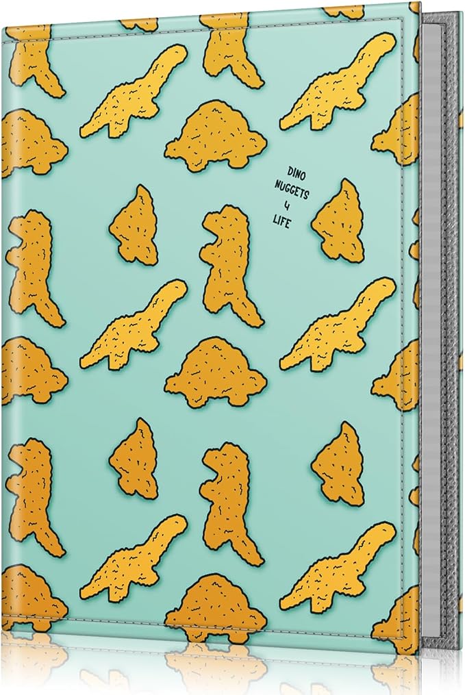 Fintie Photo Album 4x6 Photos - 52 Pockets Small Wallet Albums For Family | Vegan Leather Cover, 4X6 Picture Keepsakes, Family/Wedding/Travel Memory Book, Baby/Kids/Boys/Girls Gift, Dino Nuggets by Fintie