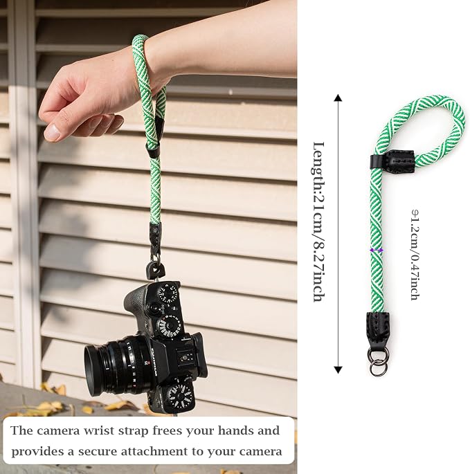 VOVMOEYA Rope Camera Wrist Strap,Camera Hand Strap Compatible with A6400 A6000 A7 IV,for Fujifilm X100V for Nikon Zf Z30 for Canon EOS R6 R7 R8 R10 Camera Wrist Straps for dslr - Image 2