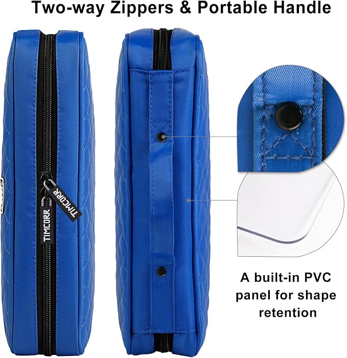 CD Case DVD Holder Storage: 160 Capacity DVD Cases Organizer Portable Wallet Storage - CD Plastic Protective Carrying Binder for Home Travel (Blue) - Image 2