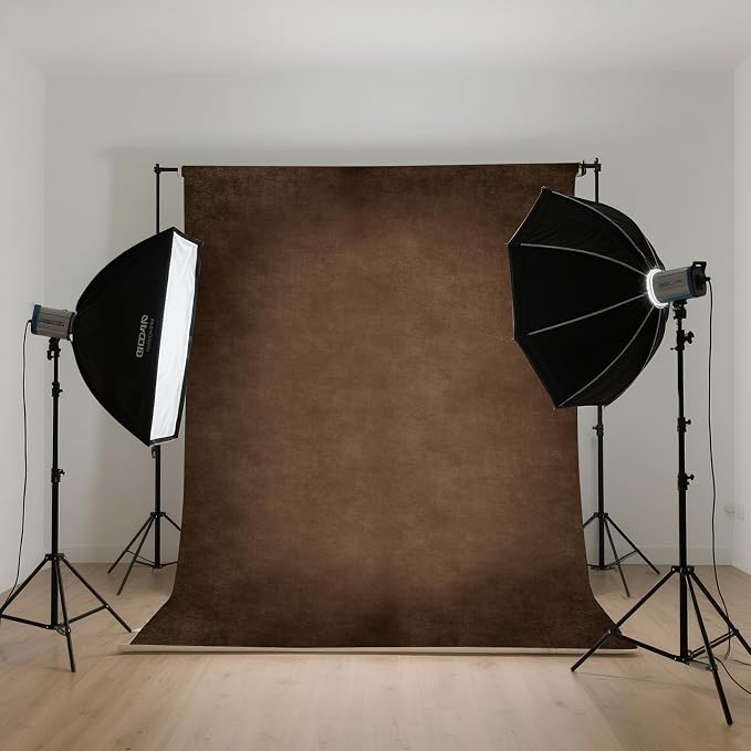 Brown Photography Backdrops for Photoshoot, Abstract Fabric 10x10ft | Vintage Studio Photo Backgrounds, Non Reflective, Easy to Use, for Portrait, Headshot, Product - Image 6