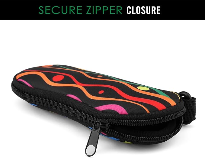 MoKo Sunglasses Soft Case Ultra Light Neoprene Zipper Eyeglass Case for Men Women - Image 5