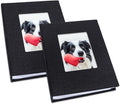 Vienrose 4x6 Mini Photo Album, 2 Pack, 52 Photos, Black | Linen Cover, Photo Book, Baby Memory Book, Artwork Postcards Storage by Vienrose