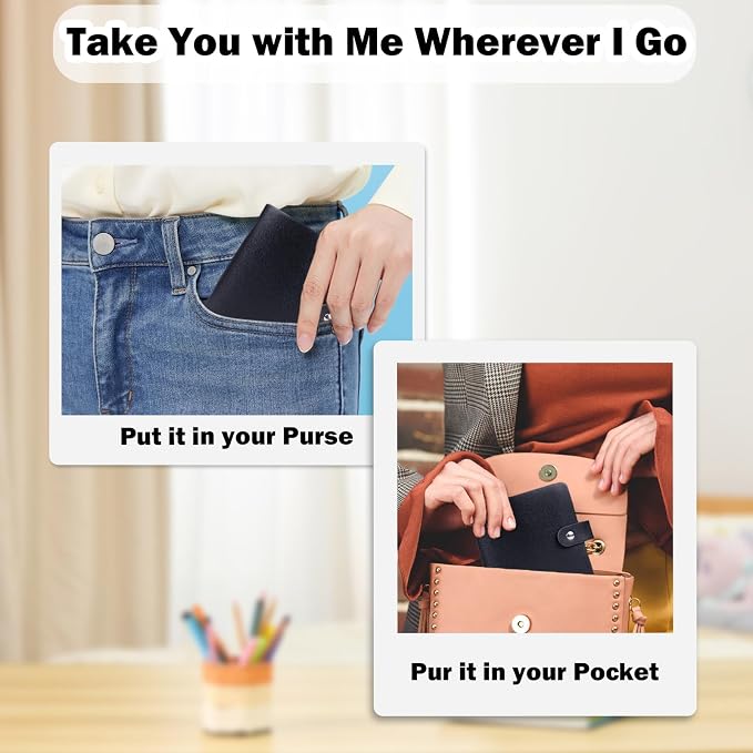 Ruibytree Small Photo Album for Polaroid 600, i-Type & SX-70 Film, Black | Compact Design, PU Leather Cover, Snap Closure, Acid-Free Pages, 52 Side-Loading Pockets Fits 3.5x4.25 Inch Instant Photos - Image 7