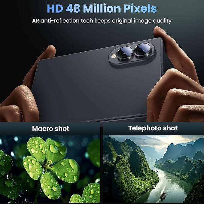 Uyiton for Samsung Galaxy Z Fold 8 Camera Lens Protector - Black | Military-Grade Sapphire Glass Rear Camera Screen Cover - Strong Adsorption Ultra HD Clear Lens Protector - Image 2