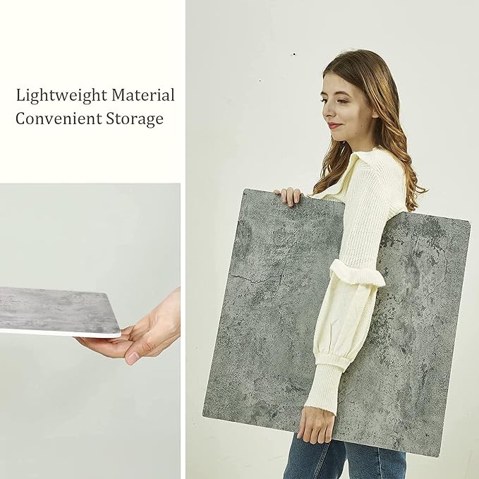 2 PCS Photo Backdrop Boards for Flat Lay, Food Photography Background 24x24 Inch, BEIYANG (Light Gray+Dark Gray) - Image 6